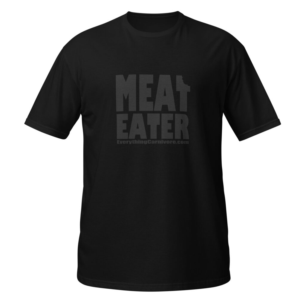 Women's Meat Eater T-shirt - Black Text - Everything Carnivore